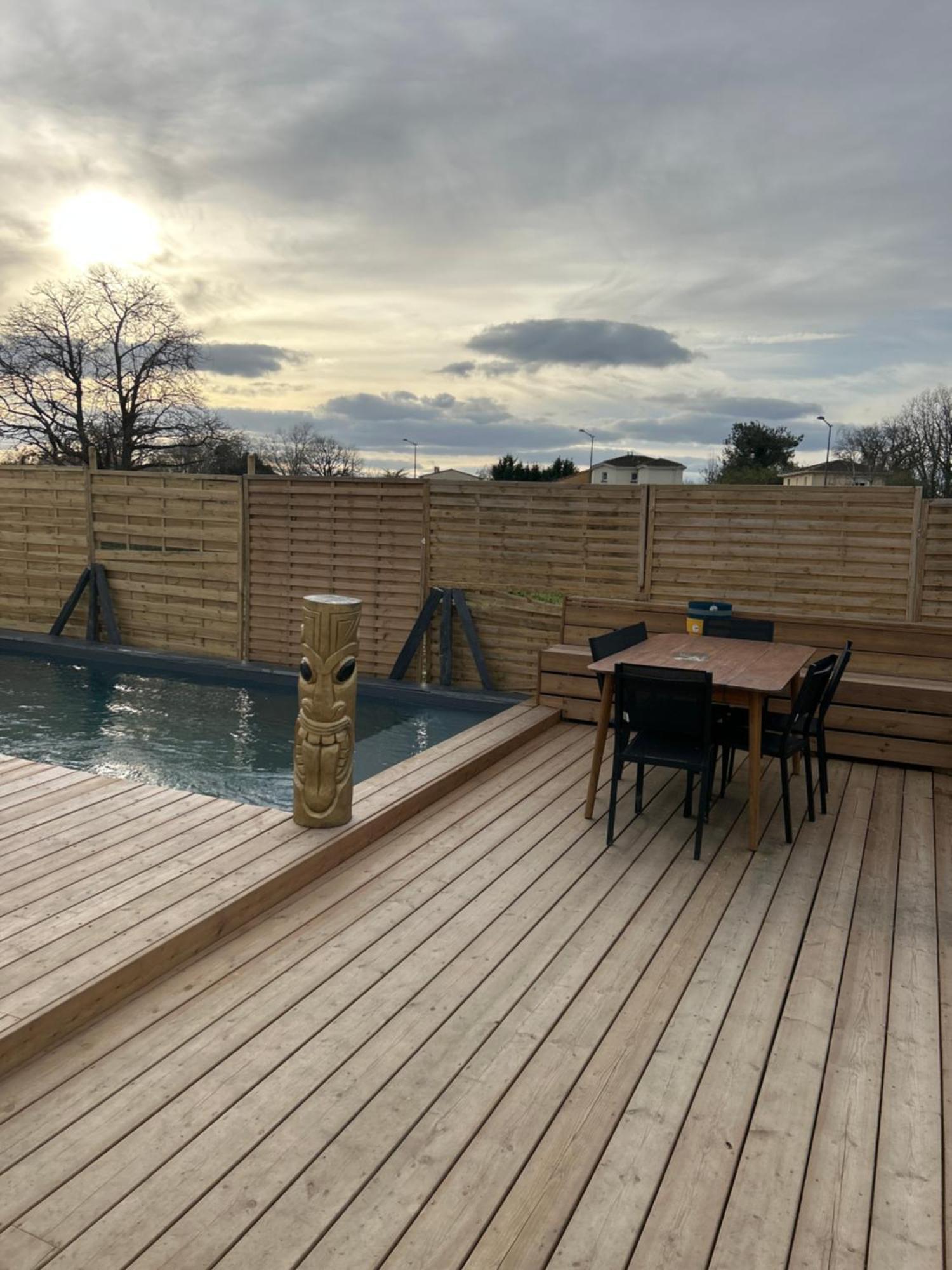 Aux Portes De Bordeaux Maison Cocooning Avec Piscine Ambares-et-Lagrave Exterior foto